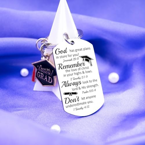 Inspirational Grad Gift For Her Him Class Of 2026 Graduation Keychain Gift - Image 4