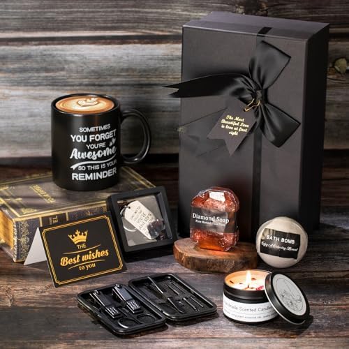 Gifts for Men,Self Care Gifts for Men, 7 Pcs Unique Gifts for Him Dad Boyfriend Husband Brother Friends, Perfect for Birthday Bath Set Spa Kit Bath and Body Self Care Grooming Relaxation Stress Relief - Image 2