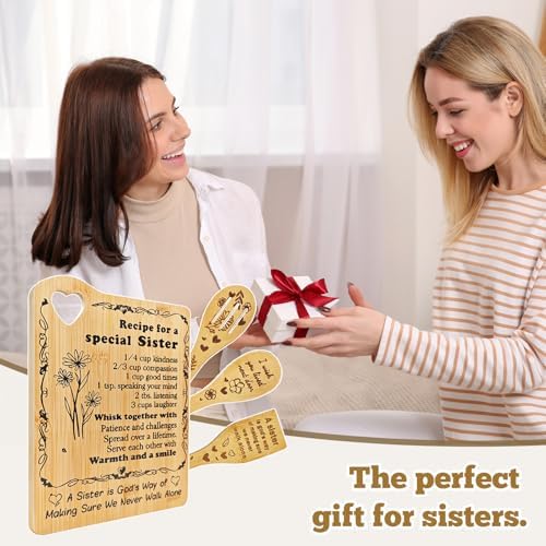 Sister Birthday Gifts - "Recipe for a Special Sister" Cutting Board Set - Image 3