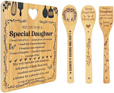 Daughter Birthday Gifts - "Recipe for a Special Daughter" Cutting Board Set by Unknown