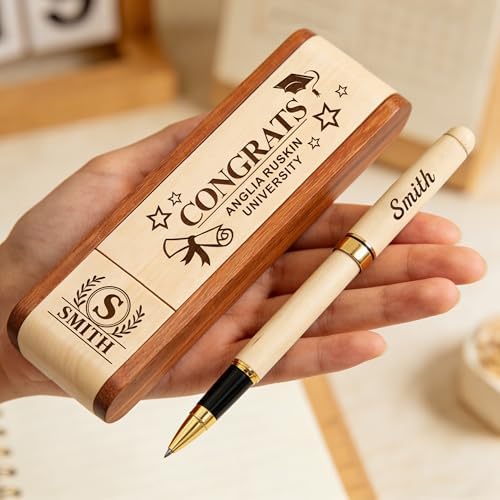 EDSG Personalized Ballpoint Pens Graduation Gifts, Wooden Ballpoint Pen Set with Pen Case Display, Engraved Pens Class of 2026 Gifts for Daughter Son Him Her High School College (Design 2) - Image 5