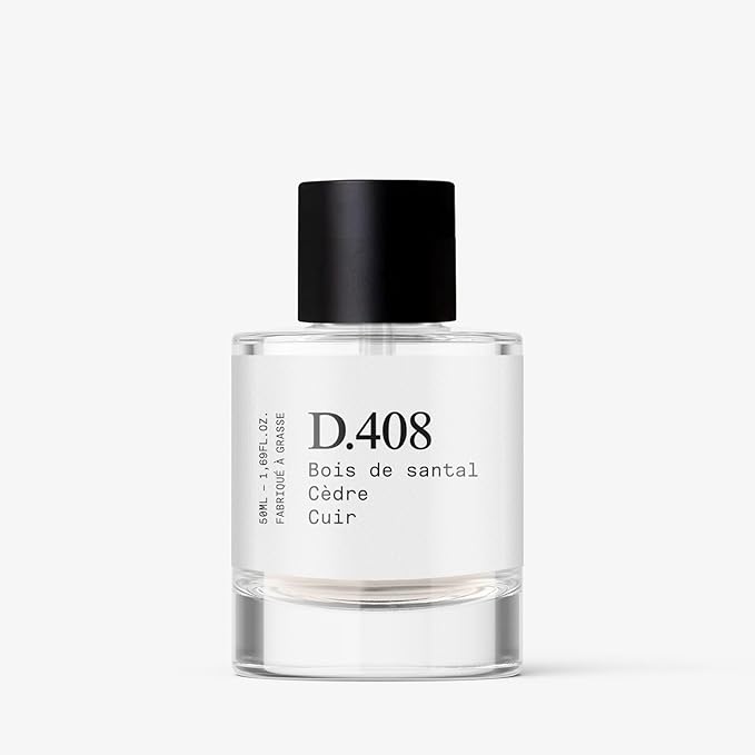 – D.408 – Eau de Parfum Inspired by L.e L.abo S.antal 33, Made in Grasse (France), Long-Lasting Perfume for All, Sandalwood & Leather, Vegan – Spray 50 ml | 1.7 fl. oz.
