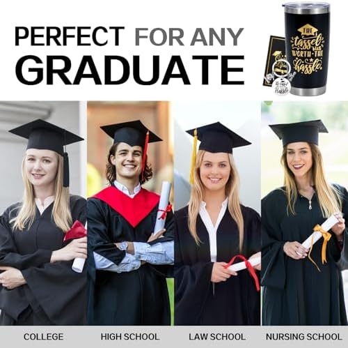 Graduation Gift for Him 2026, Class of 2026 Graduation Cup for Senior High School College Boys Men Son Brother Best Friend, 20oz Tumbler Gift Set with Lid, Straw & Box, The Tassel Was Worth The Hassle - Image 7