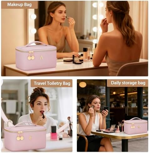 Personalized Makeup Bag Gifts for Women Travel Cosmetic Case - Image 4