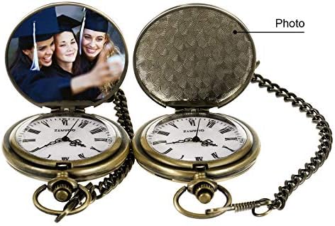 TREEWETO Engraved Pocket Watch Graduation for Him Her College High School for Son Daughter Men Classmates - Image 5