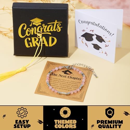 JOYIN Graduation Gifts 2026 for Her, Graduation Bracelet with Greeting Card and Gift Box, Inspirational Gifts for Women, Besties, High School College Classmates (Suitable for 14 Years Above) - Image 3