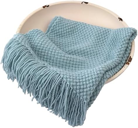 Zeroest Newborn Baby Photography Props Basket Filler Blanket (Powder Blue) - Image 3