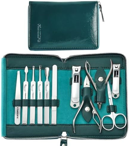 FAMILIFE Stainless Steel Manicure Set 11-in-1 Professional Nail Clipper Kit by FAMILIFE