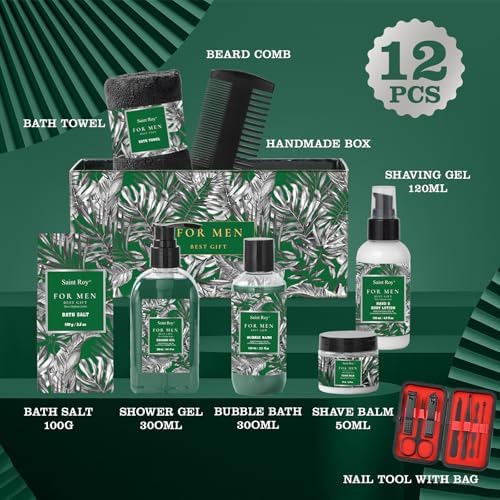 15Pc Man Perfume Beard Grooming Spa Set For Men, Facial Skin Care Set - Image 2