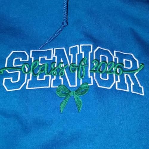 POPPOP Personalized Embroidered Senior Sweatshirt, Class of 2026, Custom Graduation Shirt, School Shirt for Her - Image 2
