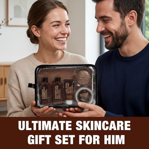Gifts for Men, 6 Piece Sandalwood Gift Set for Men, Birthday Gifts for Him - Image 3