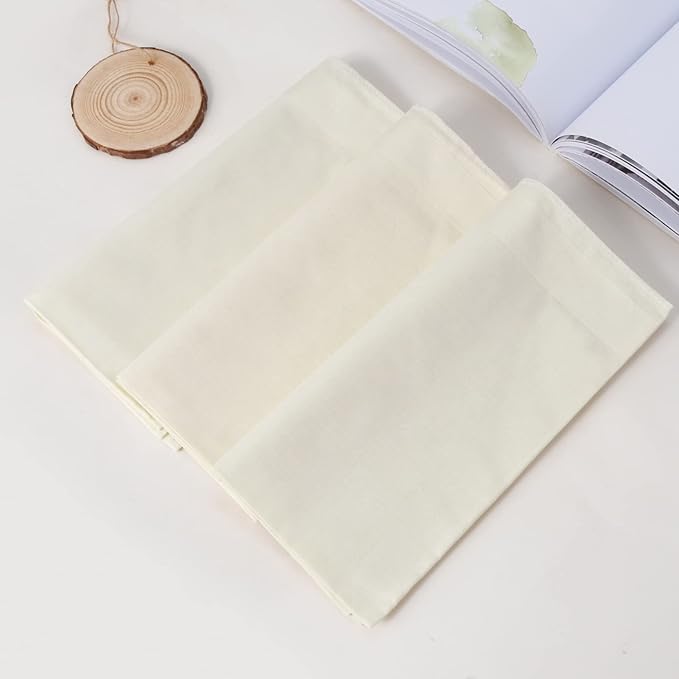HOULIFE Men's Cotton Handkerchiefs, Solid Color 60S Soft Cotton Hankies for Men Women 6/12PCS 15.7"×15.7"