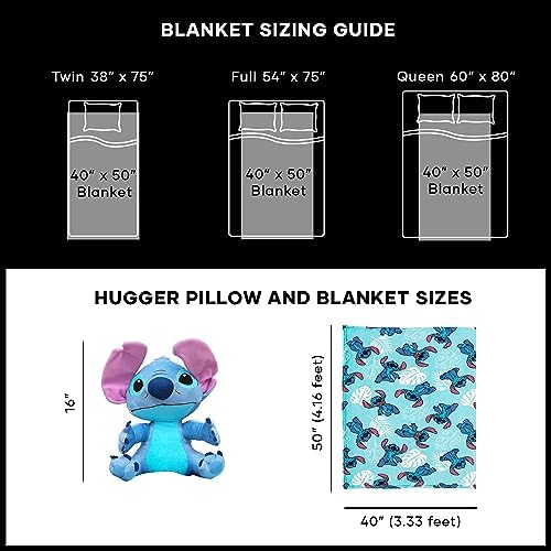 Northwest Lilo & Stitch Classic Palms Character Hugger Pillow & Silk Touch Throw Blanket Set, 40" x 50" - Image 6