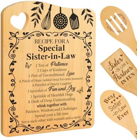 Sister in Law Birthday Gifts, Gifts for Sister in Law Cutting Board by Unknown