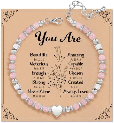 Inspirational Gifts Bracelets for Women, Healing Natural Stone Bracelets by ZOKCC