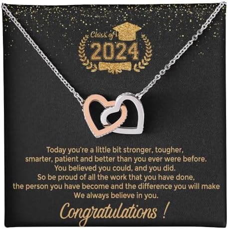 VIRAGIL 2023 Graduation Gifts for Her, Class of 2024 Love Knot Sterling Silver Pendant Necklace Senior College Graduation Jewelry Gifts for Girl Daughter - Image 4