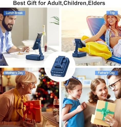 Gifts for Men Women, Bluetooth Speaker Phone Stand with Charging Function 360° Rotable Adjustable Cell Phone Holder HD Surround Sound for Desk Fits All Phones,Tablet (Blue) - Image 6