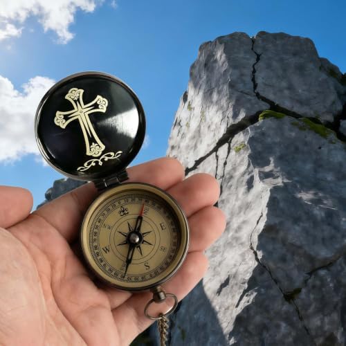 Compass - Luxury Unique Bible Verse/Graduation Gifts/Gifts for Veterans Day, College, High School, Cool Birthday Gift Idea for Son, Boys, Motivational Greeting Card Included - Image 4