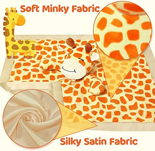 Pro Goleem Giraffe Loveys for Babies Soft Security Blanket Snuggle Toy Stuffed Animal Blanket Unisex Baby Lovie Baby Gifts for Infant and Toddler 16 Inch - Image 6