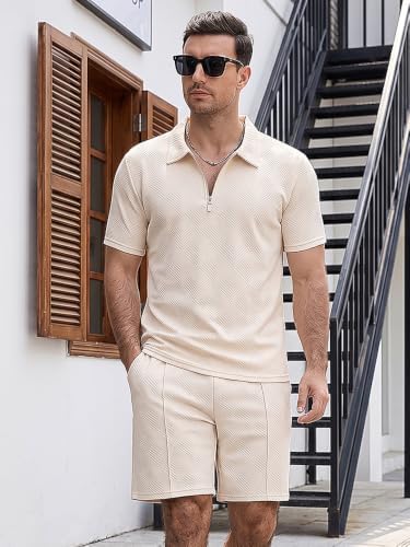 Men's Summer Outfits 2-Piece Polo Short Sets Shirt Sweatsuit - Image 4