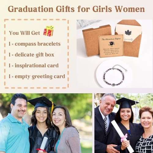 2026 Graduation Gifts for Women Her, Compass Bracelet for Girls Women - Image 5