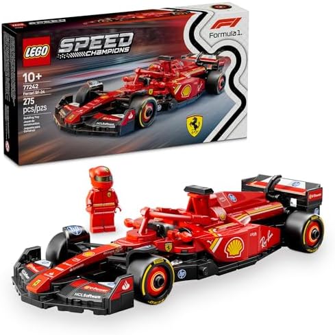 LEGO Speed Champions Ferrari SF-24 F1 Race Car Toys - Building Sets for Kids, Boys & Girls, Ages 10+ - Ferrari F1 Model Car Kits for Display or Play - Gift Ideas for Birthdays and Fans - 77242 by Unknown