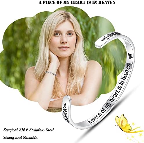 TONY & SANDY Inspirational Bracelets for Women Teen Girls Personalized Gifts for Daughter Granddaughter Mom Sister Friends Stainless Steel Engraved Cuff Birthday Easter Christmas - Image 5