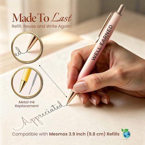 MESMOS 3pcs High End Luxury Congratulations Gifts for Women, Job Promotion Gifts for Women, Thank You Gift for Teacher, Employees, Coworkers, Mentors & Managers German-Ink & 1mm Swiss-Tip Luxury Pen. - Image 4