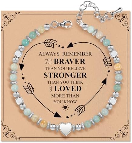 Inspirational Gifts Bracelets for Women, Healing Natural Stone Bracelets by ZOKCC