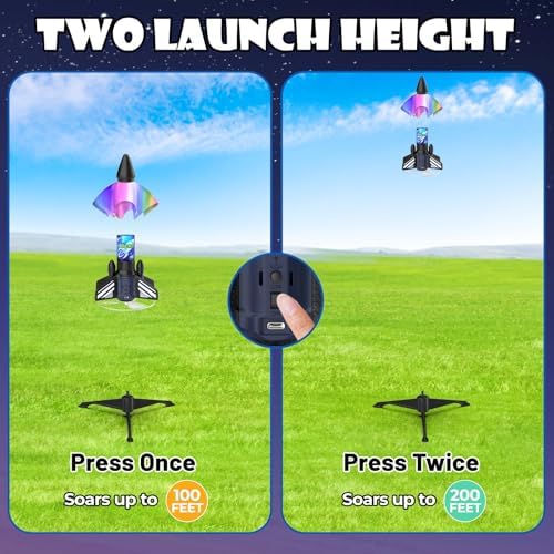 Rocket Launcher for Kids, 200 ft Self Launching Motorized Rocket Toy - Image 2