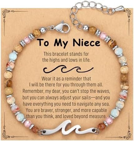 AryaHozel Wave Bracelets for Women, Birthday Gifts for Women, Jewelry Gift for Her Best Friend Sister Mom Daughter - Christmas Valentines Day Easter Graduation Birthday Gifts Ideas by AryaHozel