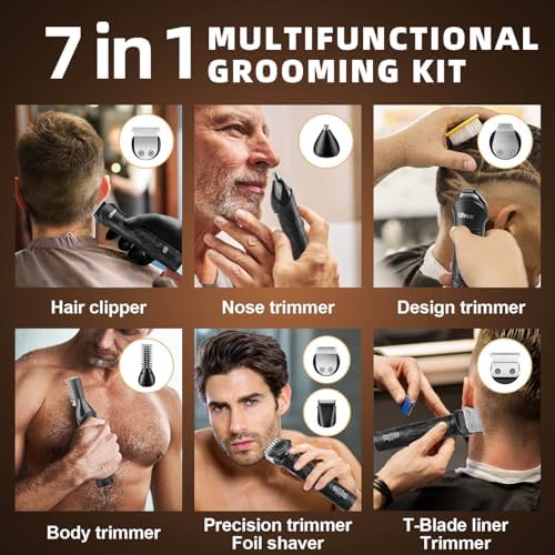 Ufree 7-in-1 Beard Trimmer for Men, Electric Razor Shaver, Men Grooming Kit - Image 3