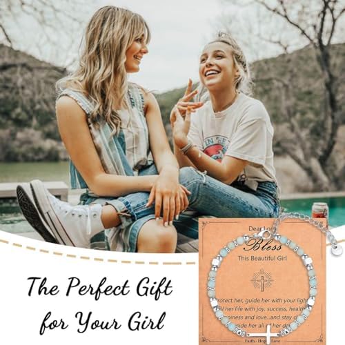 Religious Cross Bracelet for Women Girls, Christian Gifts - Image 3