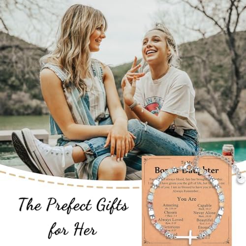 Christian Gifts for Women Girls, Religious Cross Bracelet - Image 3
