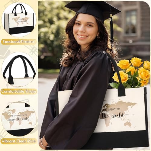Vesici 8 Pcs Graduation Gifts Set for Women Her 2026 with Tote Bag Makeup Bag Bracelet Box Glass Cup Pens Class of 2026 Congratulations Graduate Gift Basket for College Senior Nurse(Beige) - Image 3