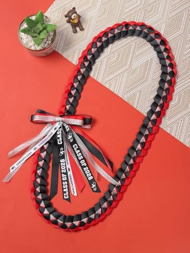 TFTAFAN Graduation Ribbon Lei Graduation Leis Necklace Class of 2026 Graduation Necklace Braided Necklace Graduation Gift Party Accessories for Women and Men - Image 5
