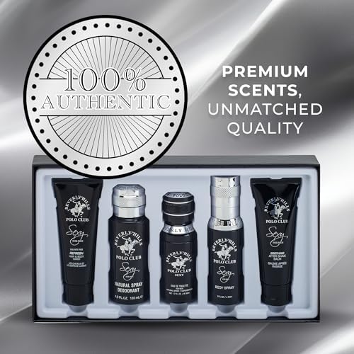Beverly Hills Polo Club BHPC Cologne 5 Piece Gift Set for Men | Eau de Toillete, Deodorant, Shower Gel, Body Wash, Body Spray Fragrances (Sexy) - Image 6