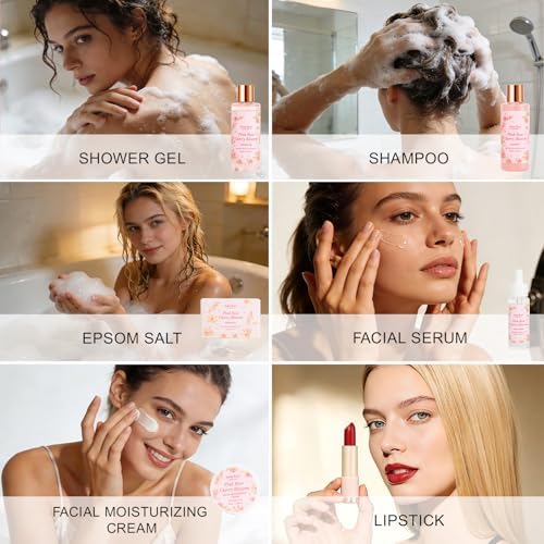 57 Pcs Bath Spa Kit for Women, Rose Bath and Body Gift, Facial Skin - Image 6
