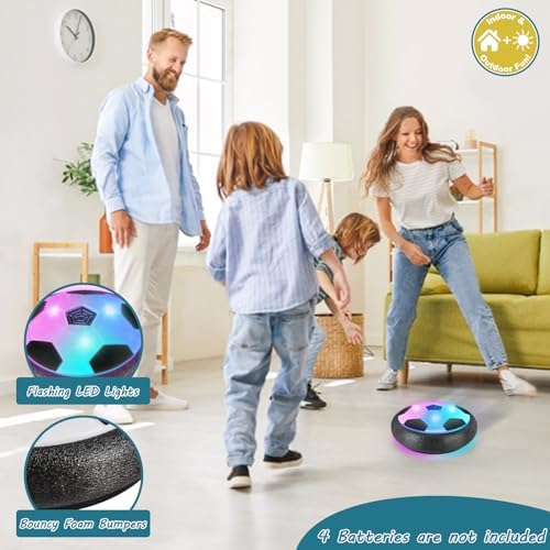 Ocditikl 2-in-1 Moving Kick Toss Games for Kids Ages 4-12, Light Up Hover Soccer Ball with Animal Bean Bag Toss, Indoor Outdoor Birthday Toys for 4 5 6 7 8 9 10 11 12 Year Old Boys Girls - Image 4