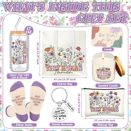 Funnymoom 6 Pcs Christmas Tiny Human Tamer Gifts Daycare Teacher Gifts - Image 3