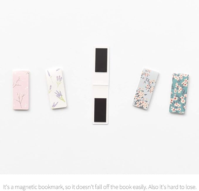 Monolike Magnetic Bookmarks Floral, Set of 5