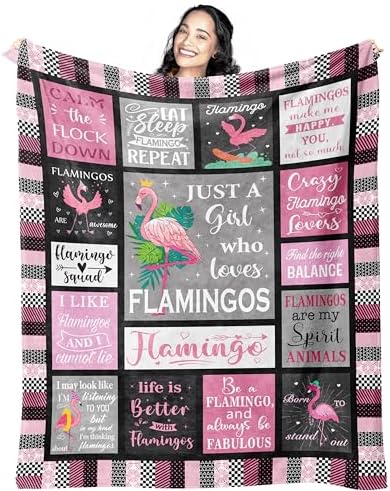 Flamingo Gifts Blanket 60"x50", Pink Flamingo Gifts for Women Girls, Flamingos Decor, Christmas Birthday Gift Ideas for Flamingos Lovers by Mcurore