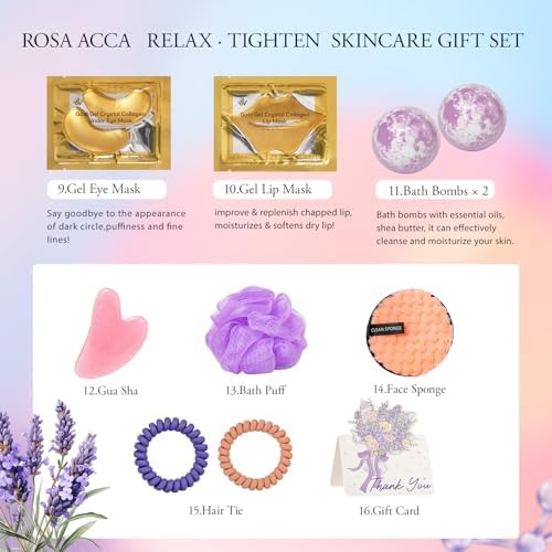 Gifts for Women, 23 Pcs Hydrating Face Skin Care Set, Spa Gifts Basket Set - Image 5