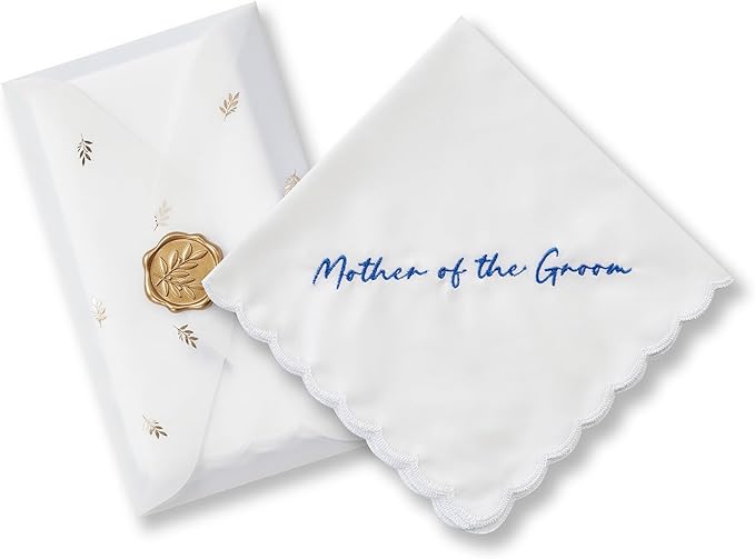 Truliva Wedding Gifts: Mother & Father of the Bride Handkerchiefs, Something Blue