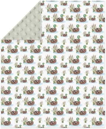 Cute Mallard Ducks Baby Blankets for Girl Boy Wild Duck Lake Soft Mink Dotted Backing Double Layer Swaddle Receiving Blanket Hunting Ducks Birds Bed Throws for Newborn Infant Toddler Nursery 30x40 - Image 3