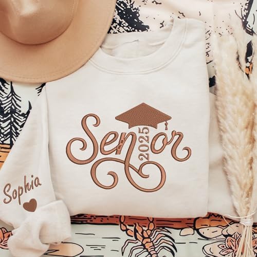 Chillever - Custom Embroidered Senior Sweatshirt, Custom Class of 2026 Graduation Shirt, Grad to be, Graduation Gifts - Image 5