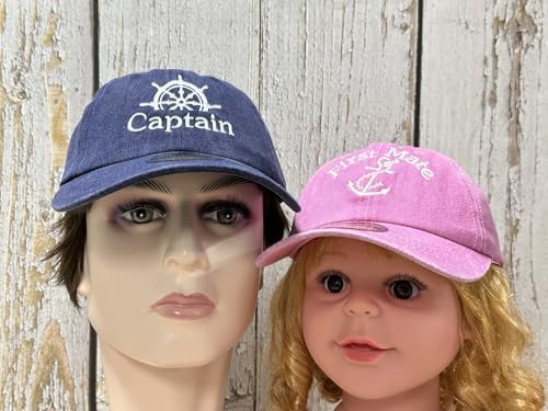 Embroidered Captain & First Mate Baseball Caps Set for Men Women - Image 5
