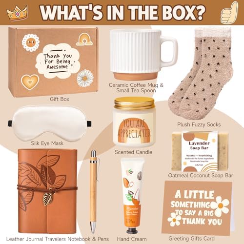 Suhctuptx Thank You Gifts for Women, Employee Appreciation Gifts, Thank You Gift Basket Appreciation Gift Christmas Ideas Box for Women Coworkers Teacher Nurse Friends Mom Her Secretary Employees - Image 3