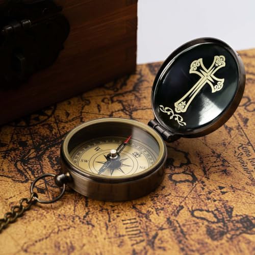 Compass - Luxury Unique Bible Verse/Graduation Gifts/Gifts for Veterans Day, College, High School, Cool Birthday Gift Idea for Son, Boys, Motivational Greeting Card Included - Image 3