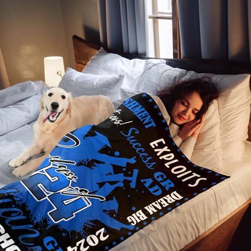 Blanket Customize Blanket Custom Graduation Gifts College for Her, Costume Blanket Bed Blanket Presents 2024 Personalized Graduation Blanket 32x48inch - Image 6